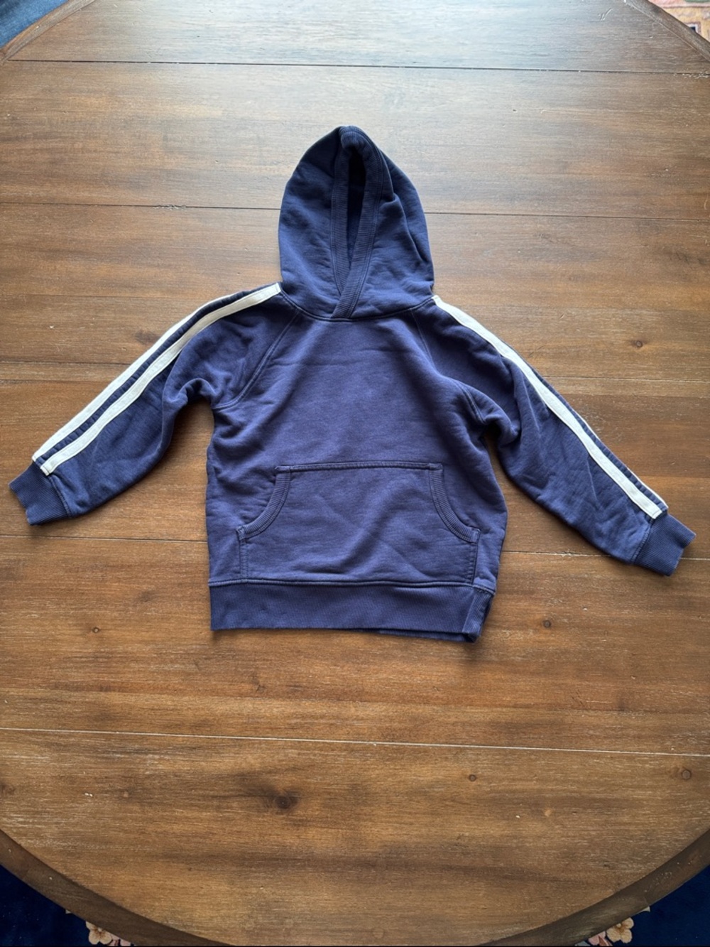 Size US 6-7 Hanna Andersson cotton hoodie navy sweatshirt